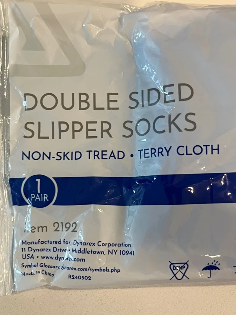 Dynarex Blue Grip Socks (Pair)